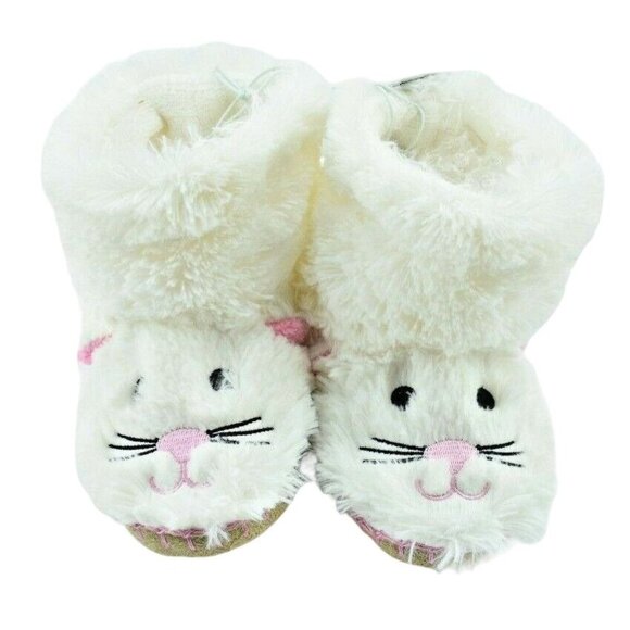 Little Blue House Other - Little Blue House Kids Medium 8 to 10 New White Cat Cozy Slouch Slippers